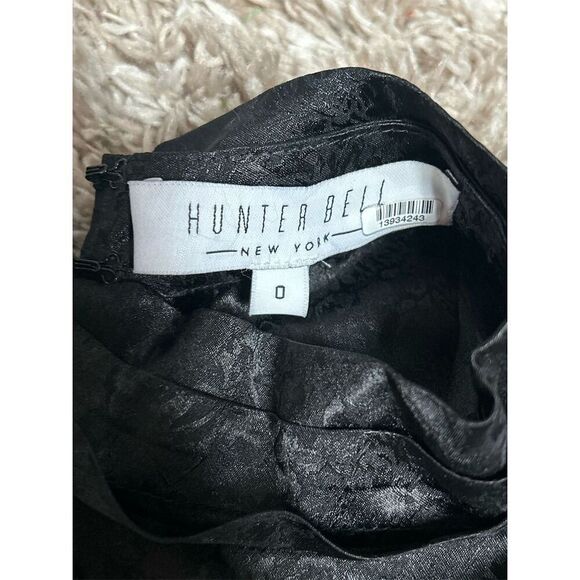 Hunter Bell Ariana Dress Black Knee Length Party Cocktail Size 0 - Picture 6 of 11